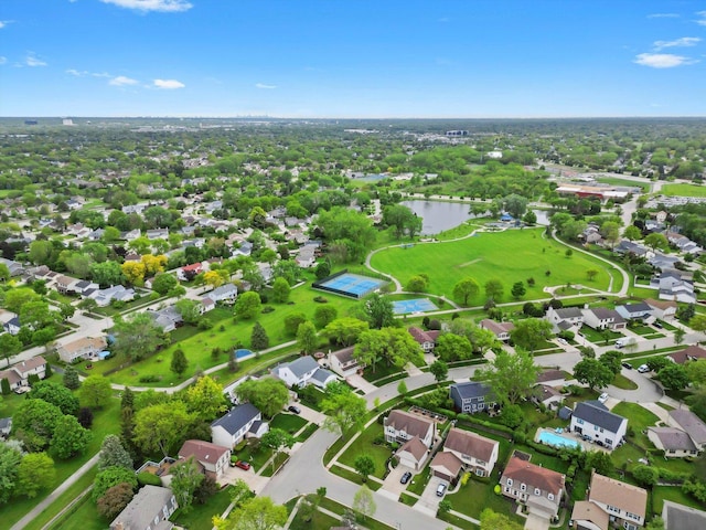 1553 Brandywyn Ct N, Buffalo Grove, IL 60089 - aerial view of residential area with a nearby body of water