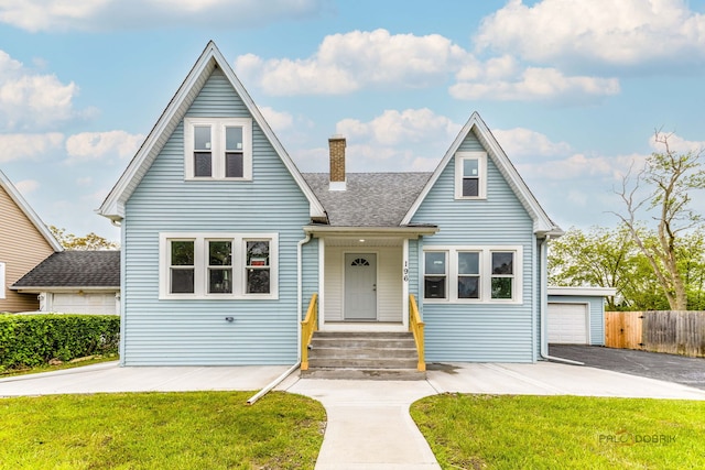 196 Southgate Ave, Chicago Heights, IL 60411 - bungalow-style house with a chimney and a shingled roof
