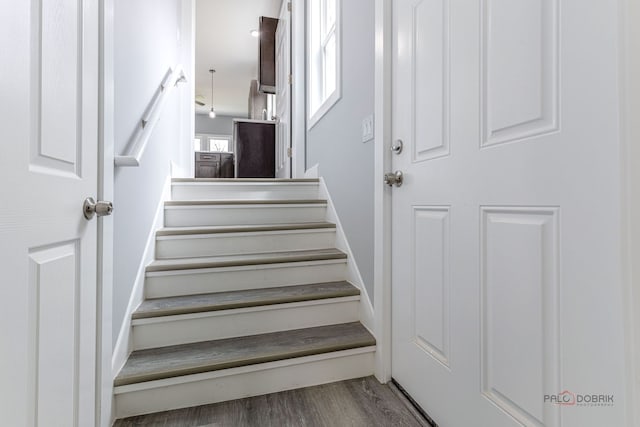 196 Southgate Ave, Chicago Heights, IL 60411 - staircase featuring wood finished floors