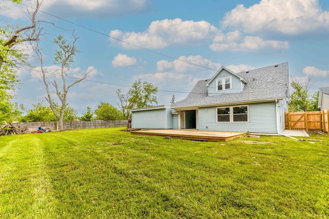 196 Southgate Ave, Chicago Heights, IL 60411 - back of house featuring a wooden deck and roof with shingles