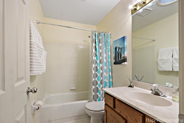1116 Stonegate Ct, Bartlett, IL 60103 - full bathroom featuring shower / bath combo, vanity, and toilet