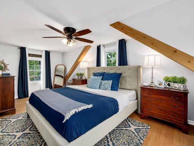 2111 Ohio St, Lisle, IL 60532 - bedroom featuring multiple windows, wood finished floors, and a ceiling fan