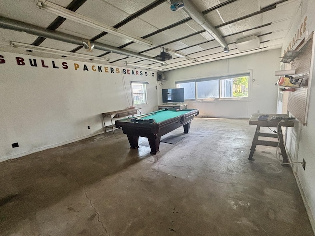 418 Starr St, Belvidere, IL 61008 - game room with concrete flooring and billiards
