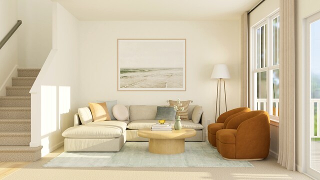 2270 Stonegate Rd, Algonquin, IL 60102 - living area featuring stairs and baseboards