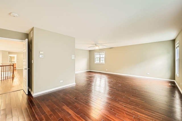 830 W Lukas Ave, Palatine, IL 60067 - spare room with a ceiling fan, wood finished floors, baseboards, and a smoke detector