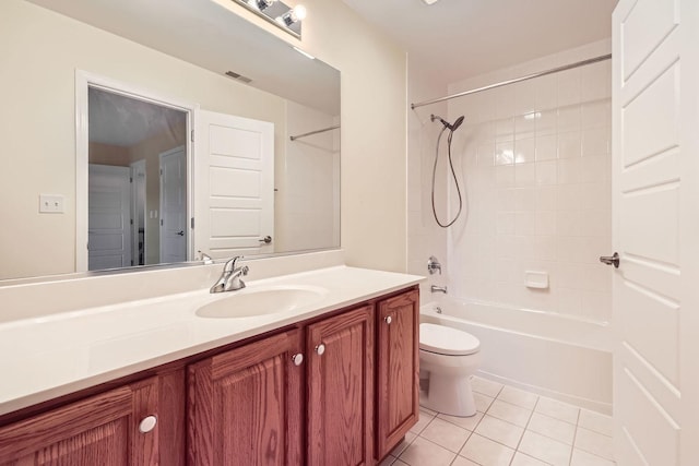 830 W Lukas Ave, Palatine, IL 60067 - bathroom with tile patterned flooring, vanity, toilet, and  shower combination
