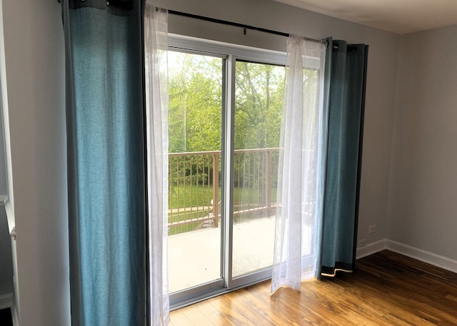 430 Walnut Ave Unit 2201, Lisle, IL 60532 - doorway to outside featuring wood finished floors and baseboards