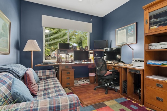 21513 W Douglas Ln, Plainfield, IL 60544 - office space with wood finished floors and ceiling fan