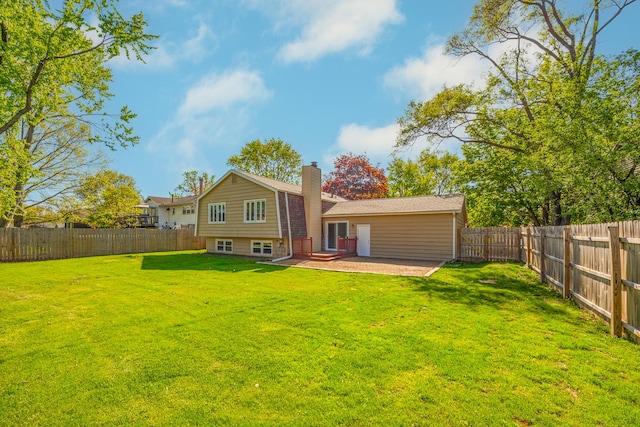 4435 Black Partridge Ln, Lisle, IL 60532 - back of property featuring a chimney and a patio area