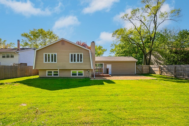 4435 Black Partridge Ln, Lisle, IL 60532 - rear view of property with a chimney and a patio area