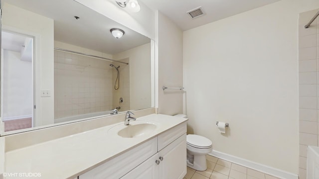 1400 S Michigan Ave Unit 1211, Chicago, IL 60605 - full bath with vanity, toilet, tile patterned floors,  shower combination, and baseboards