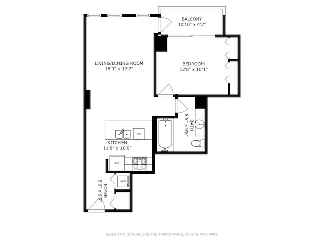 1400 S Michigan Ave Unit 1211, Chicago, IL 60605 - room layout