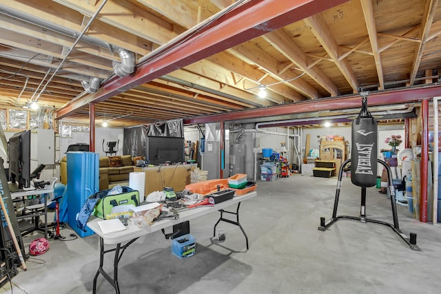 22665 Joshua Dr, Frankfort, IL 60423 - unfinished basement with water heater