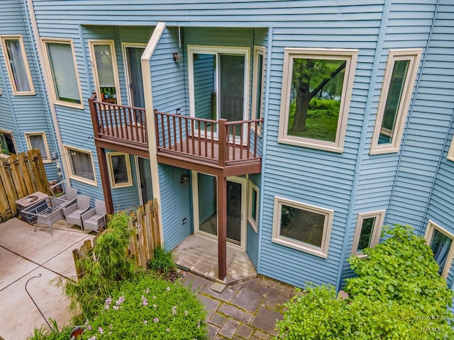 358 Bristol Ln, Fox River Grove, IL 60021 - back of house with a patio area and a balcony
