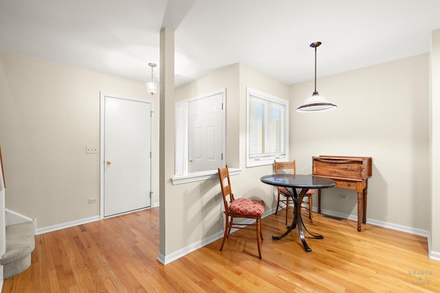 358 Bristol Ln, Fox River Grove, IL 60021 - dining room featuring light wood-style flooring and baseboards