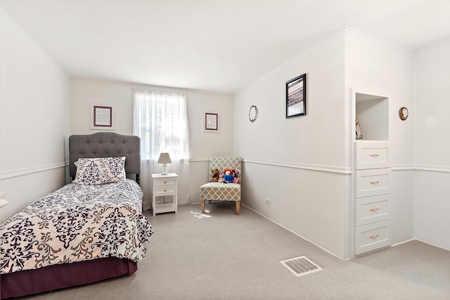 1144 Leavitt Ave, Flossmoor, IL 60422 - bedroom with crown molding and light carpet