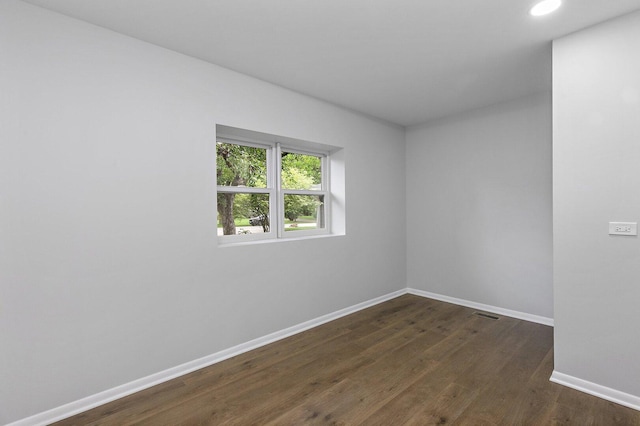 5S542 Tartan Ln, Naperville, IL 60563 - empty room with baseboards, recessed lighting, and dark wood-style floors