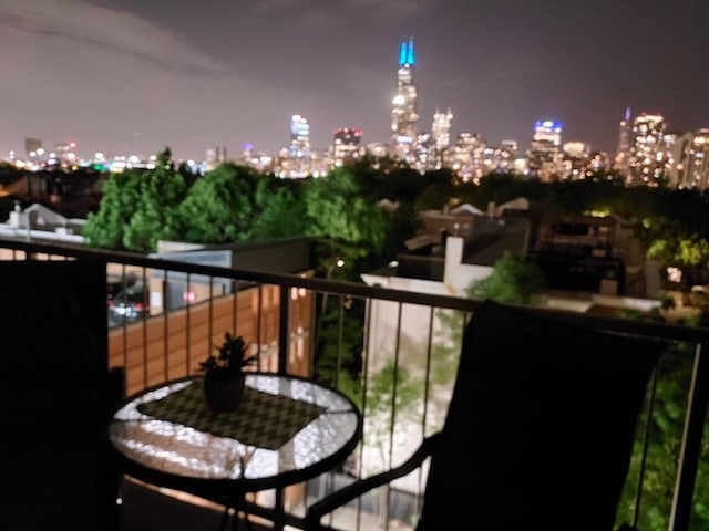 1530 S State St Unit 408, Chicago, IL 60605 - balcony at night with a view of city lights