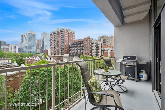 1530 S State St Unit 408, Chicago, IL 60605 - balcony featuring a city view and a grill