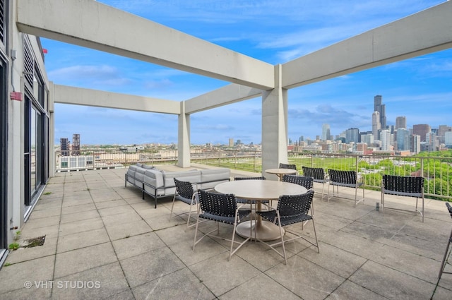1530 S State St Unit 408, Chicago, IL 60605 - view of patio / terrace with a skyline view