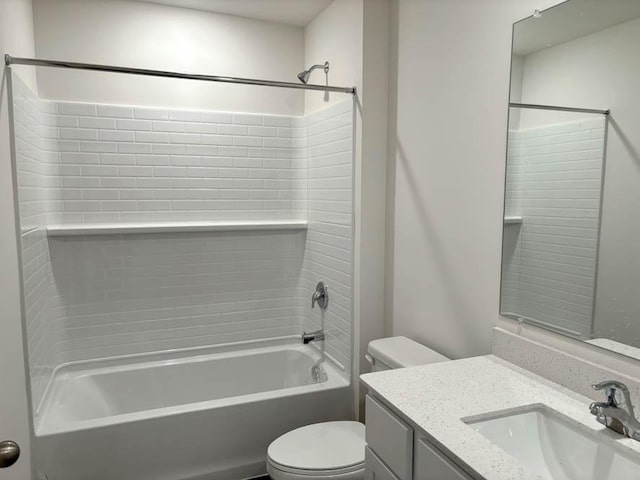 2276 Elderberry Ct, Wonder Lake, IL 60097 - bathroom with toilet, vanity, and shower / bathtub combination