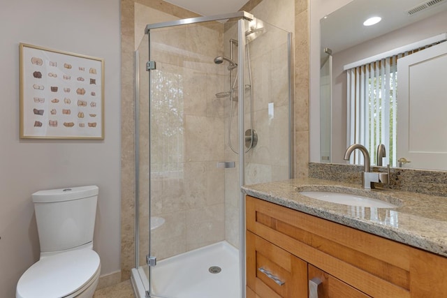 415 Honey Locust Ln, Willowbrook, IL 60527 - full bath featuring toilet, vanity, a shower stall, and baseboards