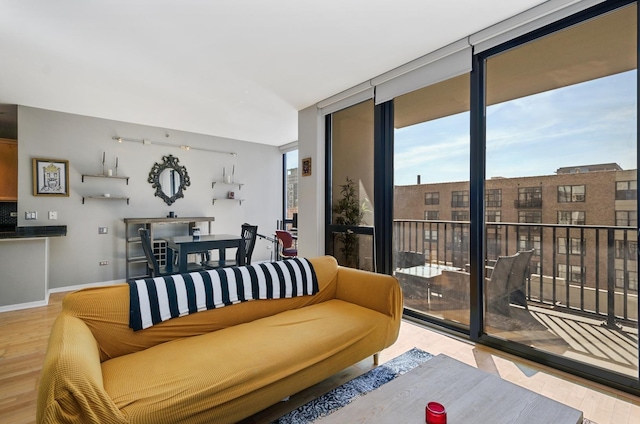 210 S Desplaines St Unit 706, Chicago, IL 60661 - living area featuring wood finished floors and expansive windows