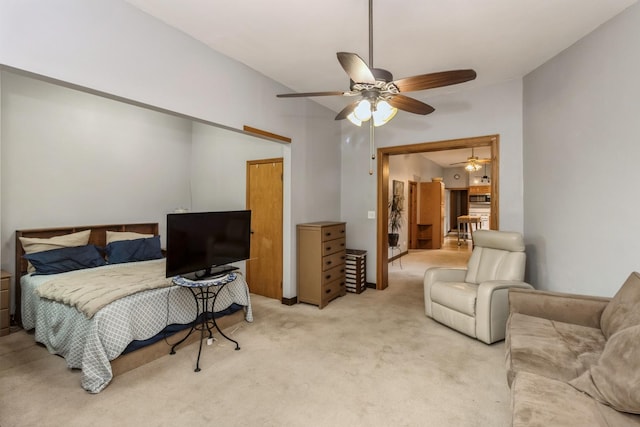 4419 S Wallace St, Chicago, IL 60609 - carpeted bedroom with a ceiling fan
