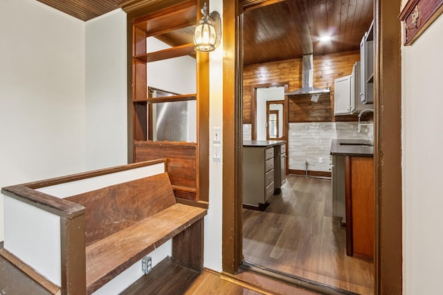 1006 W 1st St, Dixon, IL 61021 - stairs featuring wood finished floors and wood ceiling