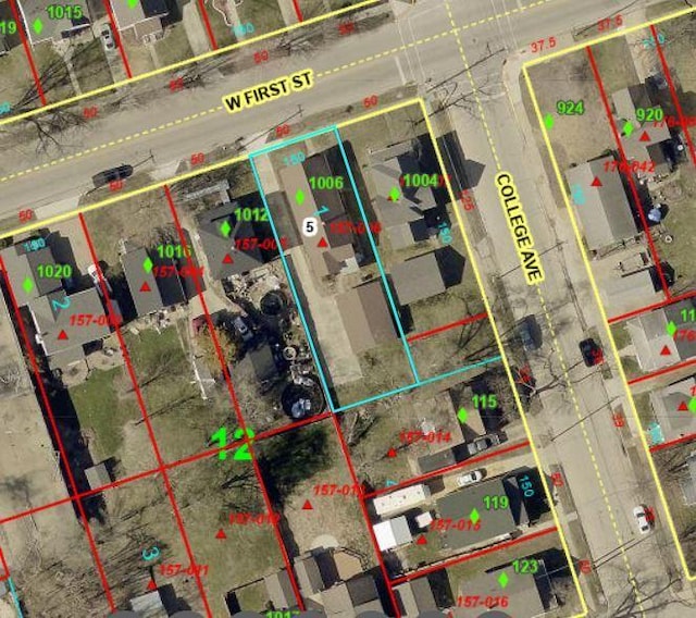 1006 W 1st St, Dixon, IL 61021 - aerial view of property's location
