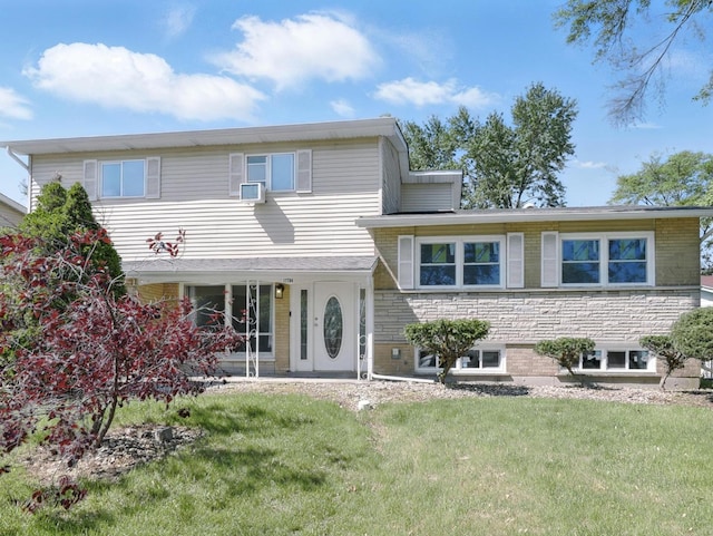 17704 Grandview Dr, Hazel Crest, IL 60429 - tri-level home with a front yard and brick siding