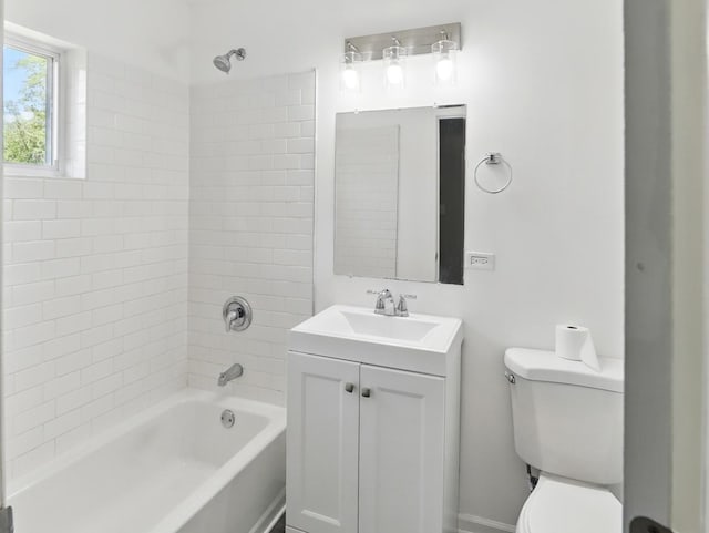 17704 Grandview Dr, Hazel Crest, IL 60429 - full bathroom with toilet, bathing tub / shower combination, and vanity