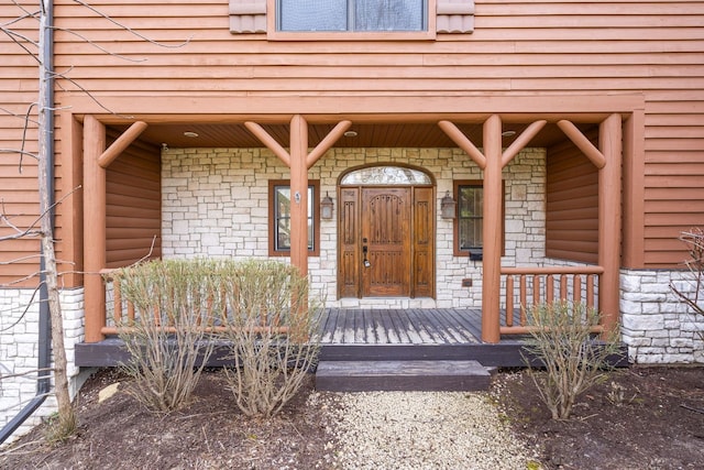 10A52 Cardinal Ct, Apple River, IL 61001 - view of exterior entry featuring a porch