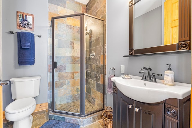 10A52 Cardinal Ct, Apple River, IL 61001 - full bathroom with vanity, toilet, and a shower stall