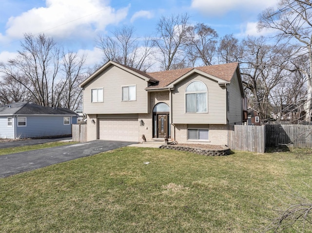 17408 Fisk Ave, East Hazel Crest, IL 60429 - view of front of house with driveway, a garage, brick siding, and a shingled roof