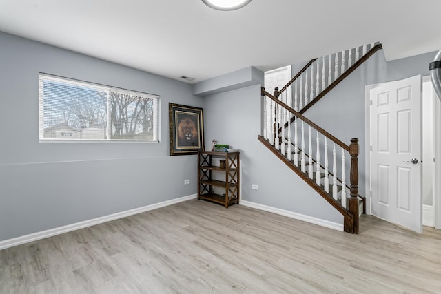 17408 Fisk Ave, East Hazel Crest, IL 60429 - stairs with wood finished floors and baseboards