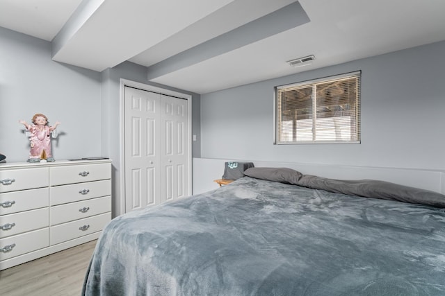 17408 Fisk Ave, East Hazel Crest, IL 60429 - bedroom with light wood-type flooring and a closet