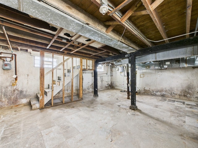 3356 W 84th St, Chicago, IL 60652 - below grade area with stairway and gas meter