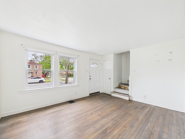 3356 W 84th St, Chicago, IL 60652 - foyer entrance with stairway, wood finished floors, and baseboards