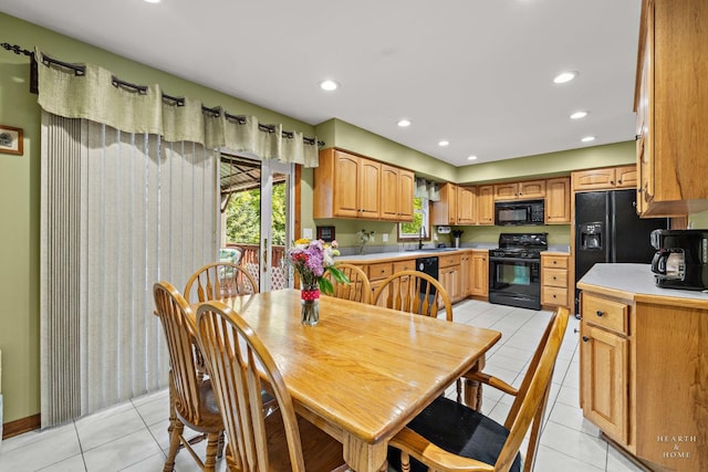 1103 Hillcrest Ave, Fox River Grove, IL 60021 - dining room with light tile patterned floors and recessed lighting