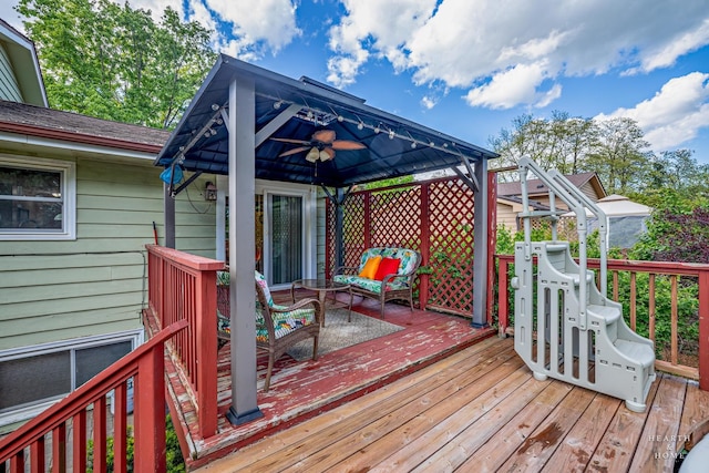 1103 Hillcrest Ave, Fox River Grove, IL 60021 - wooden terrace with a gazebo