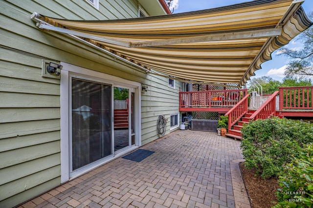 1103 Hillcrest Ave, Fox River Grove, IL 60021 - view of patio / terrace featuring a deck and stairway