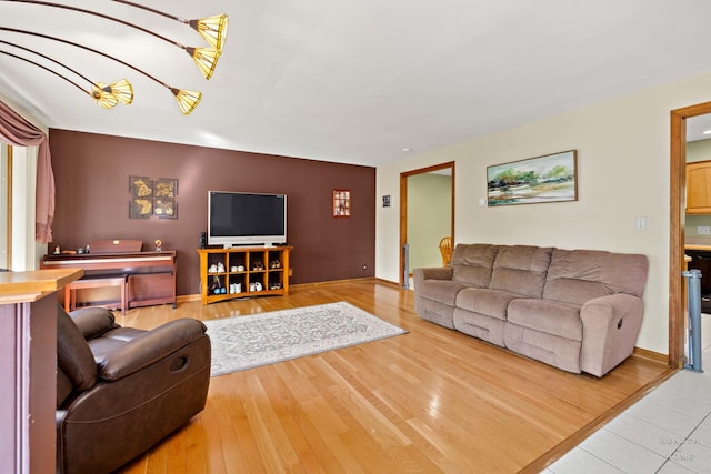 1103 Hillcrest Ave, Fox River Grove, IL 60021 - living area featuring wood finished floors and baseboards