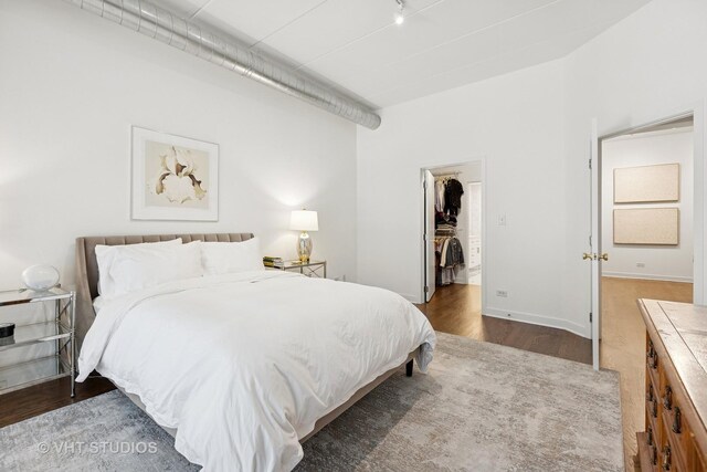 843 W Monroe St Unit 3B, Chicago, IL 60607 - bedroom with a spacious closet, wood finished floors, and a closet