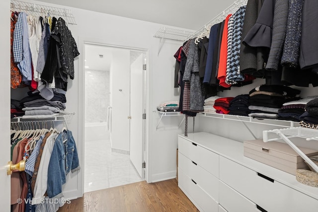 843 W Monroe St Unit 3B, Chicago, IL 60607 - walk in closet featuring wood finished floors