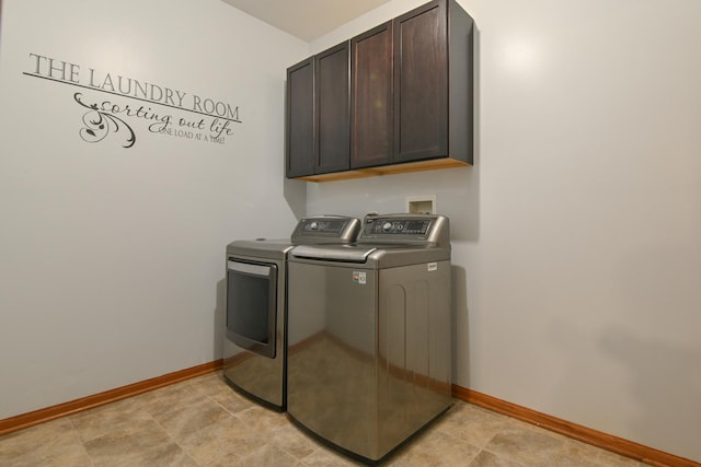 1804 Westbrook Ct, Plainfield, IL 60586 - washroom featuring cabinet space, washer and dryer, and baseboards