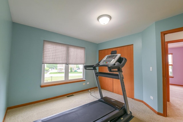 1804 Westbrook Ct, Plainfield, IL 60586 - exercise room featuring carpet and baseboards