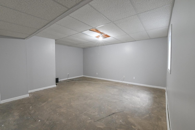 1804 Westbrook Ct, Plainfield, IL 60586 - finished below grade area with baseboards and a paneled ceiling