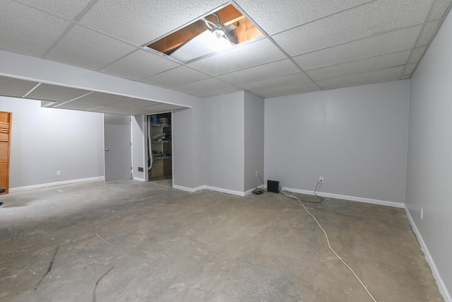 1804 Westbrook Ct, Plainfield, IL 60586 - finished below grade area featuring baseboards and a drop ceiling