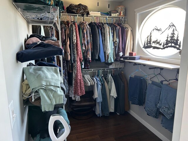 981 W Forsyth Rd, Forsyth, IL 62535 - walk in closet featuring wood finished floors